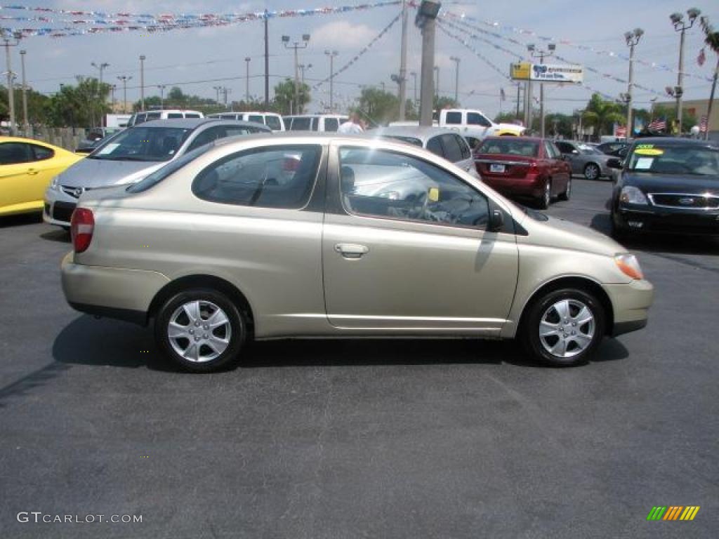 2002 ECHO Sedan - Satin Gold Metallic / Shadow Gray photo #12