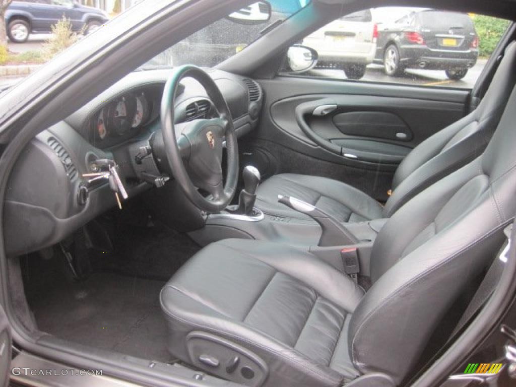 Black Interior 2003 Porsche 911 Turbo Coupe Photo #47492217