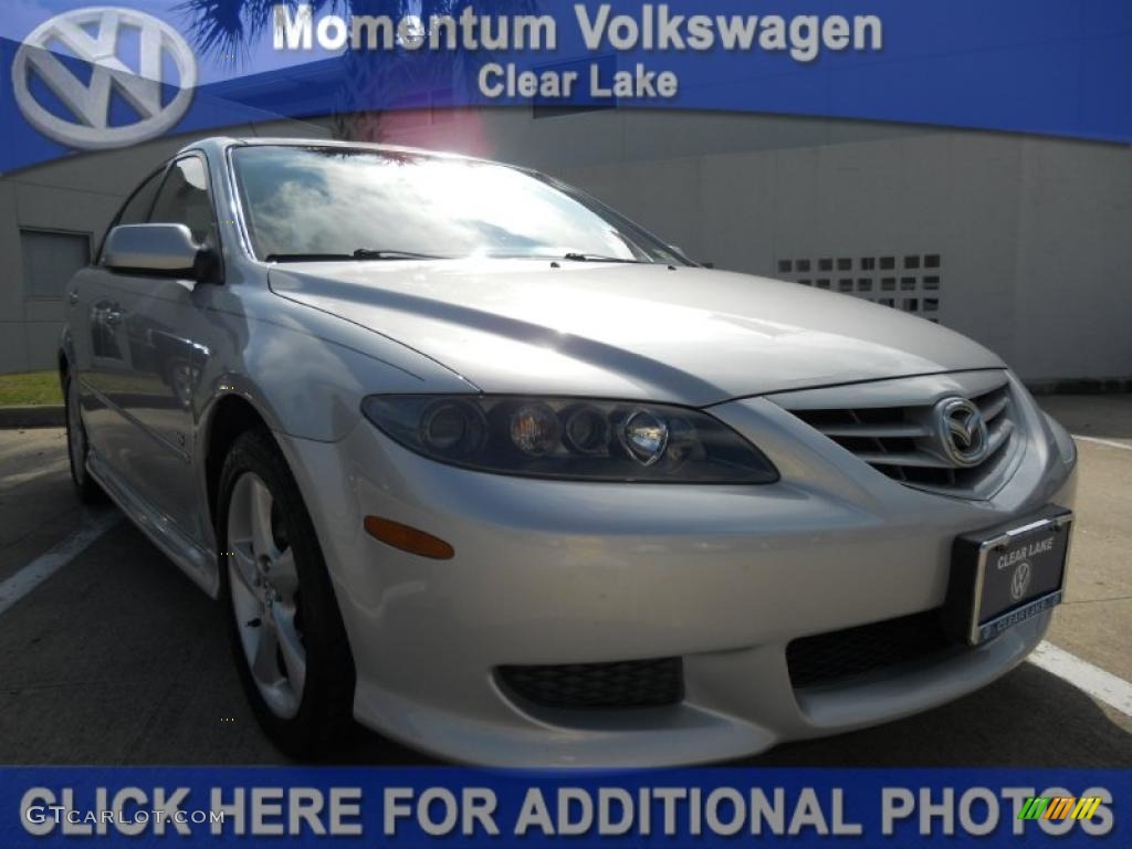 2005 MAZDA6 s Sport Hatchback - Glacier Silver Metallic / Gray photo #1