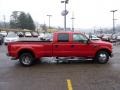 2010 Vermillion Red Ford F350 Super Duty Lariat Crew Cab 4x4 Dually  photo #5