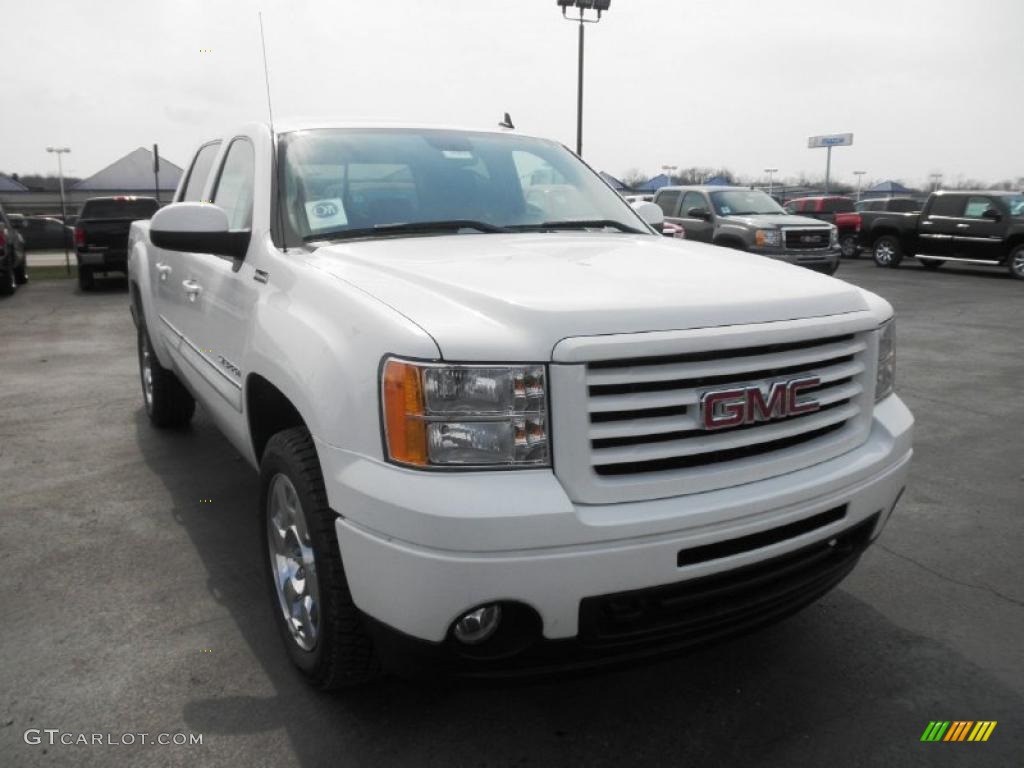 Summit White 2011 GMC Sierra 1500 SLE Crew Cab 4x4 Exterior Photo #47494488