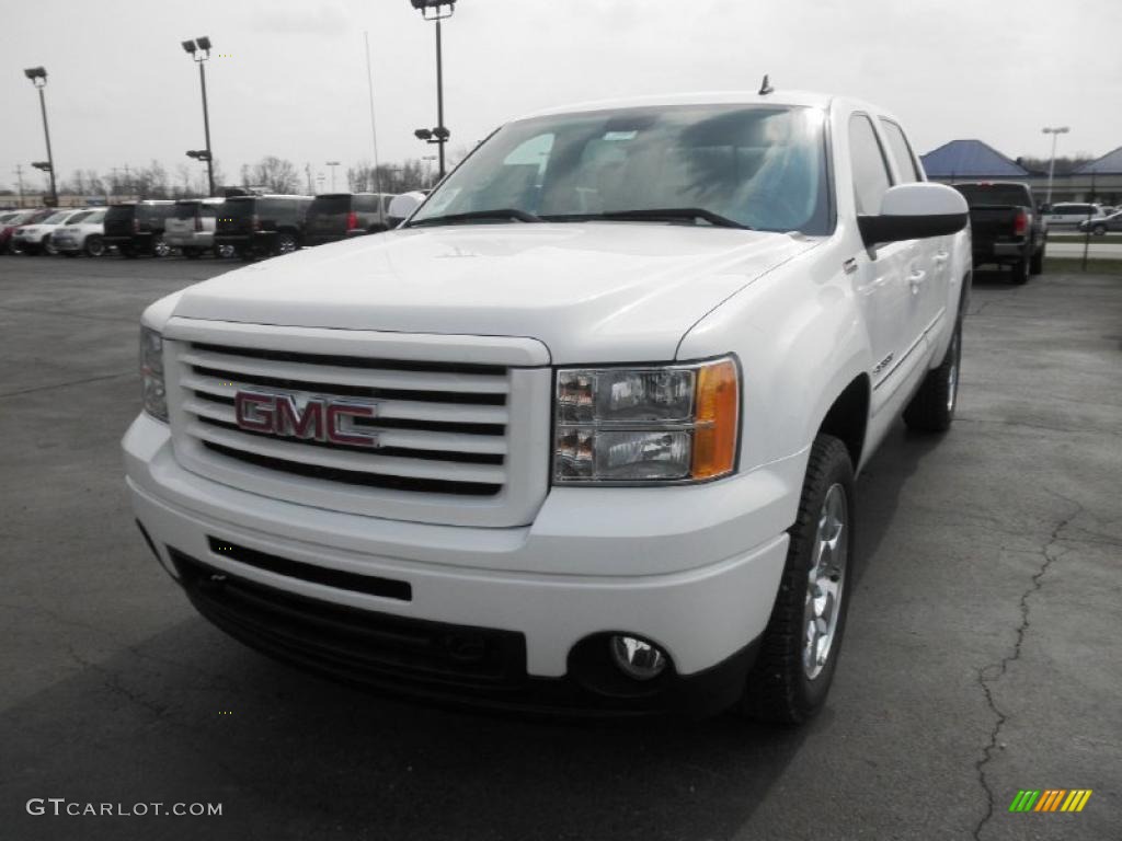 Summit White 2011 GMC Sierra 1500 SLE Crew Cab 4x4 Exterior Photo #47494497