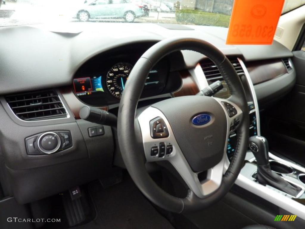 2011 Ford Edge Limited AWD Charcoal Black Steering Wheel Photo #47494902