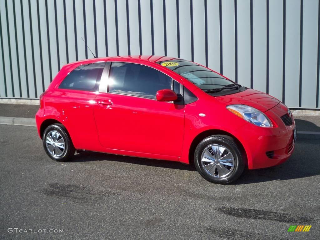 2008 Absolutely Red Toyota Yaris S 3 Door Liftback 4738843 GTCarLot