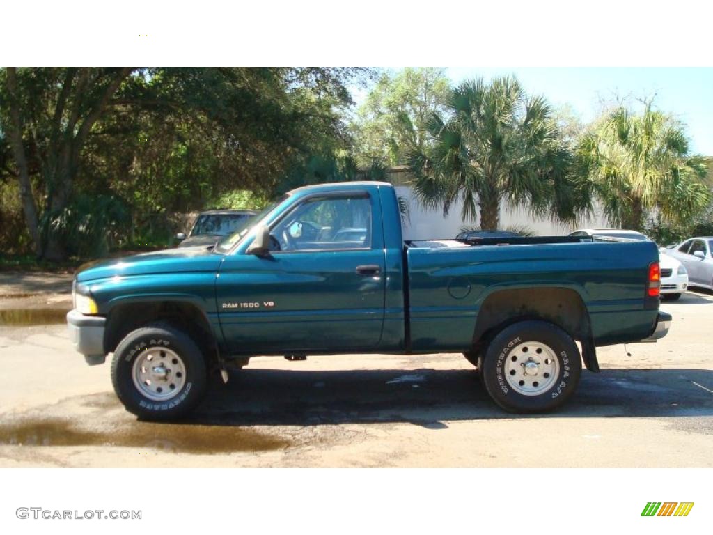 1998 Ram 1500 ST Regular Cab 4x4 - Emerald Green Pearl / Gray photo #6