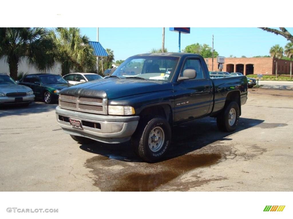 1998 Ram 1500 ST Regular Cab 4x4 - Emerald Green Pearl / Gray photo #7