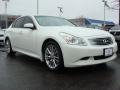 Ivory Pearl White 2008 Infiniti G 35 S Sport Sedan Exterior