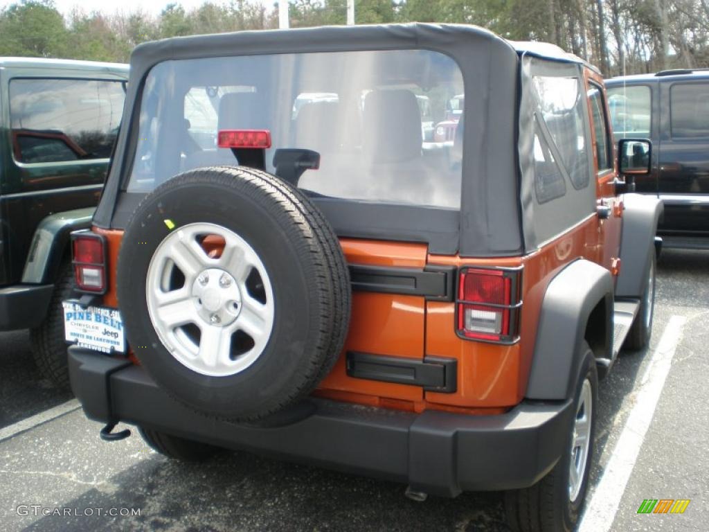 2011 Wrangler Sport 4x4 - Mango Tango Pearl / Black photo #2