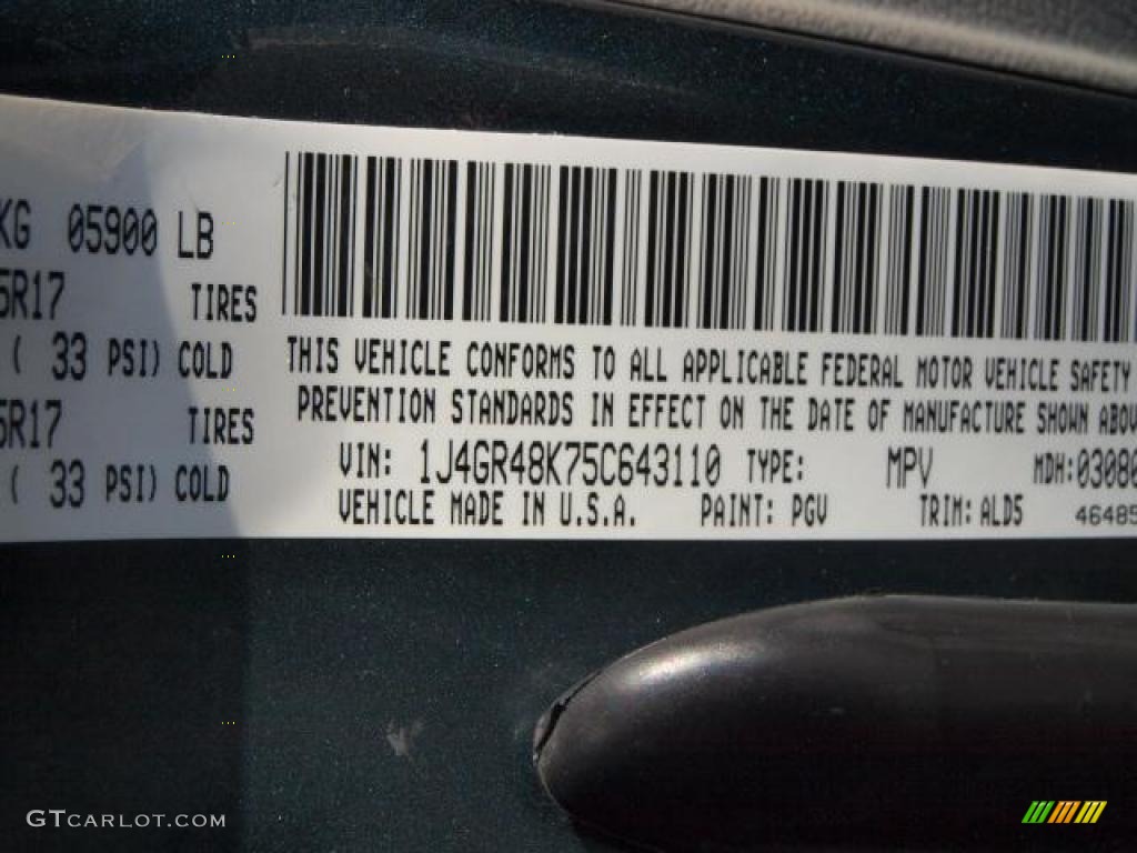 2005 Grand Cherokee Laredo 4x4 - Deep Beryl Green Pearl / Medium Slate Gray photo #17