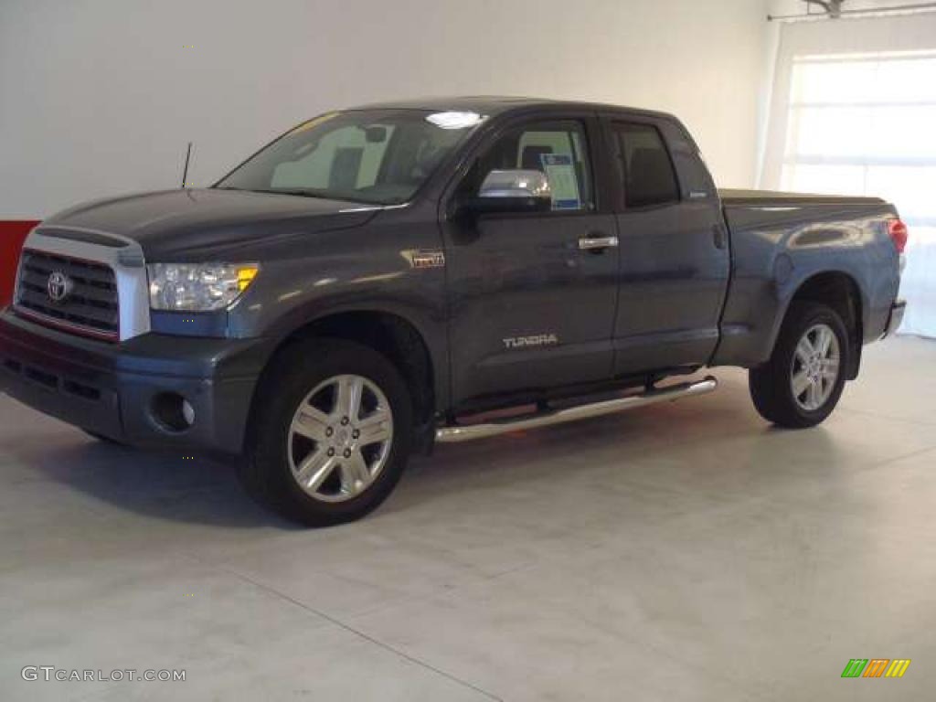 2008 Tundra Limited Double Cab 4x4 - Slate Gray Metallic / Graphite Gray photo #8