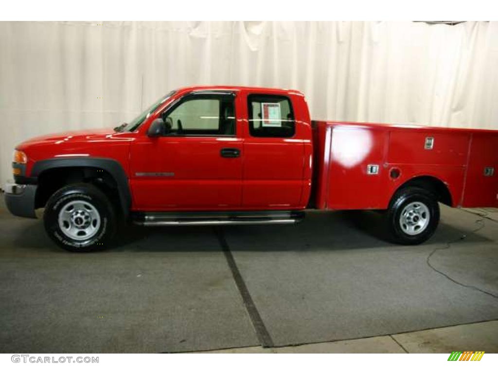 2003 Sierra 2500HD Extended Cab Chassis - Fire Red / Dark Pewter photo #16