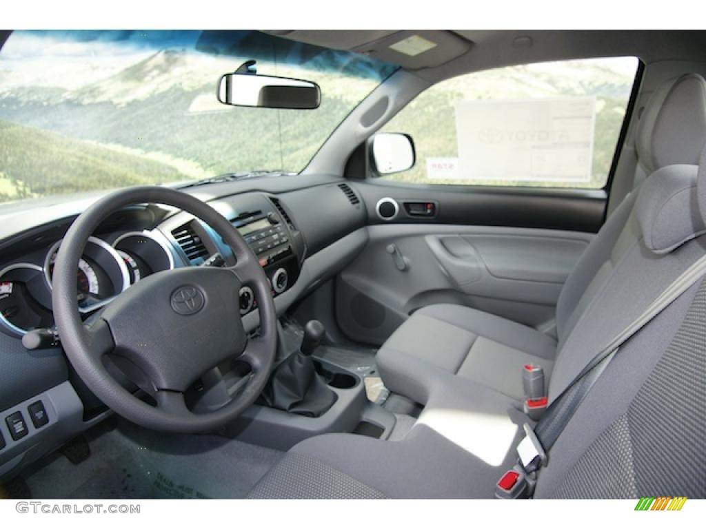 Graphite Gray Interior 2011 Toyota Tacoma Regular Cab 4x4 Photo #47505181