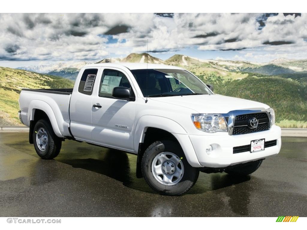 Super White Toyota Tacoma