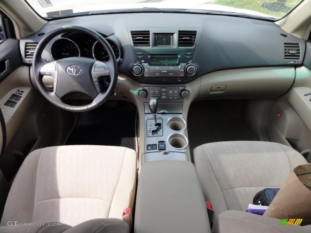 2008 Highlander Sport 4WD - Blizzard White Pearl / Sand Beige photo #27