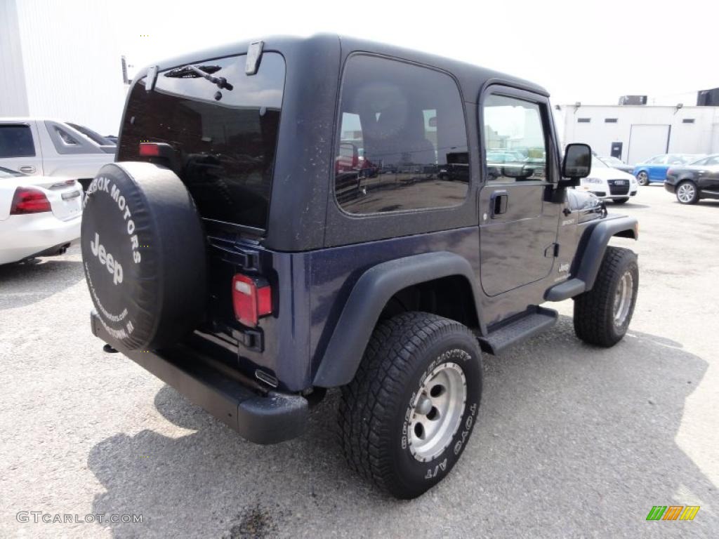 2003 Wrangler Sport 4x4 - Patriot Blue / Dark Slate Gray photo #8