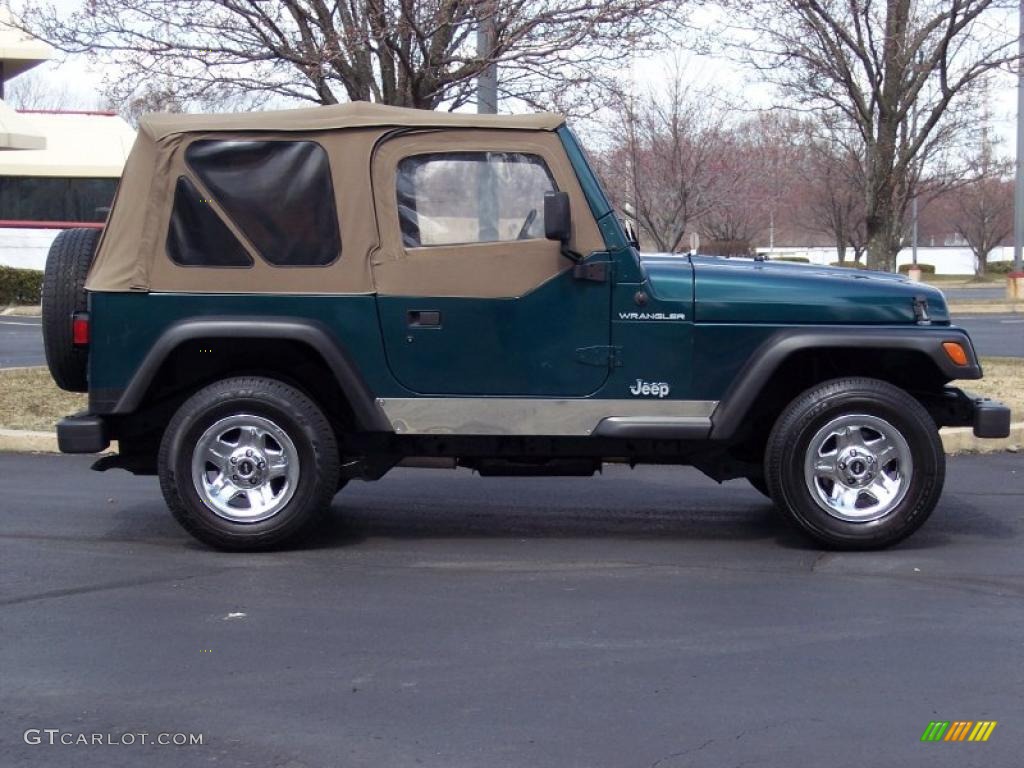 1998 Wrangler SE 4x4 - Emerald Green Pearl / Gray photo #4