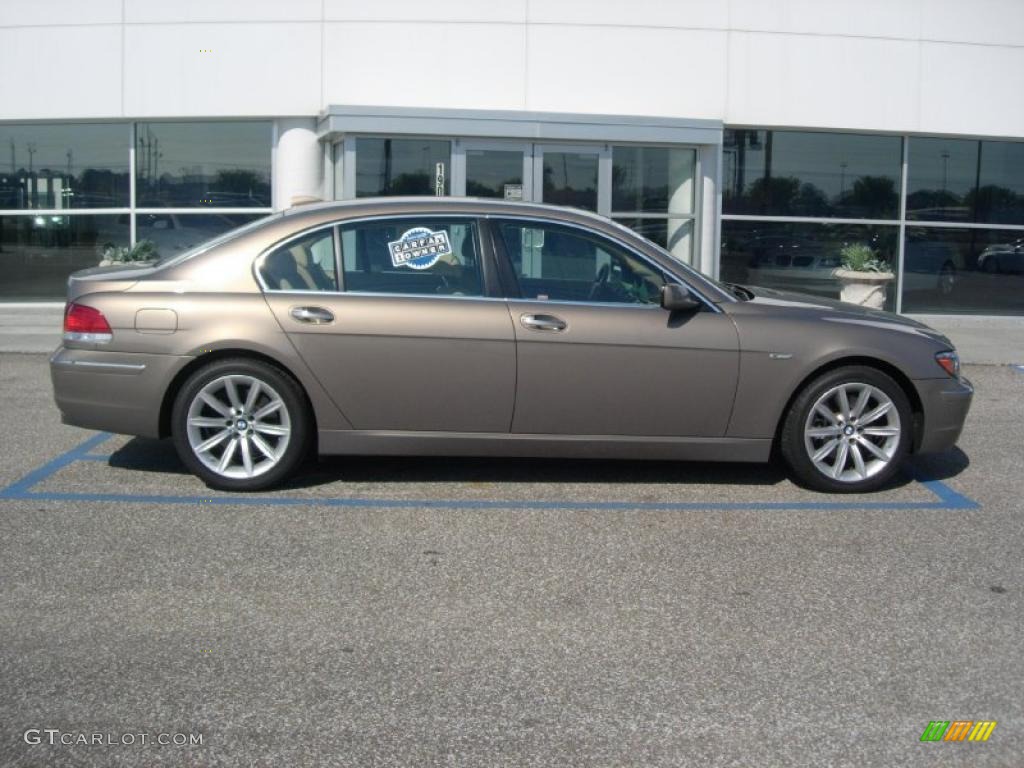 2008 7 Series 750Li Sedan - Kalahari Beige Metallic / Beige photo #5