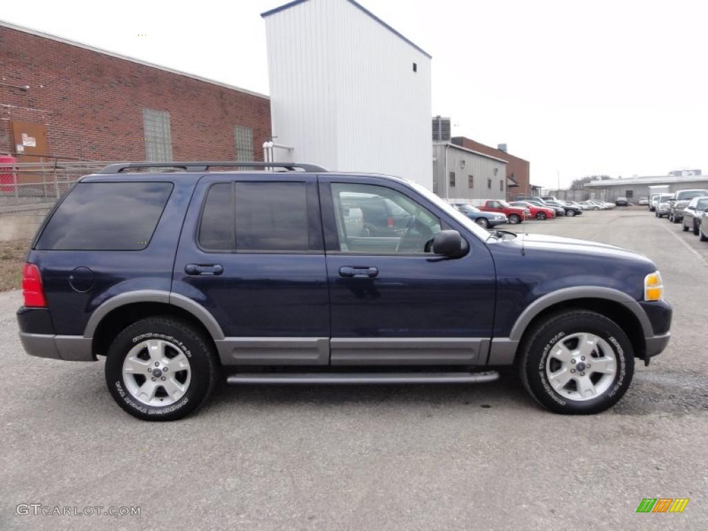 2003 Explorer XLT 4x4 - True Blue Metallic / Medium Parchment Beige photo #7