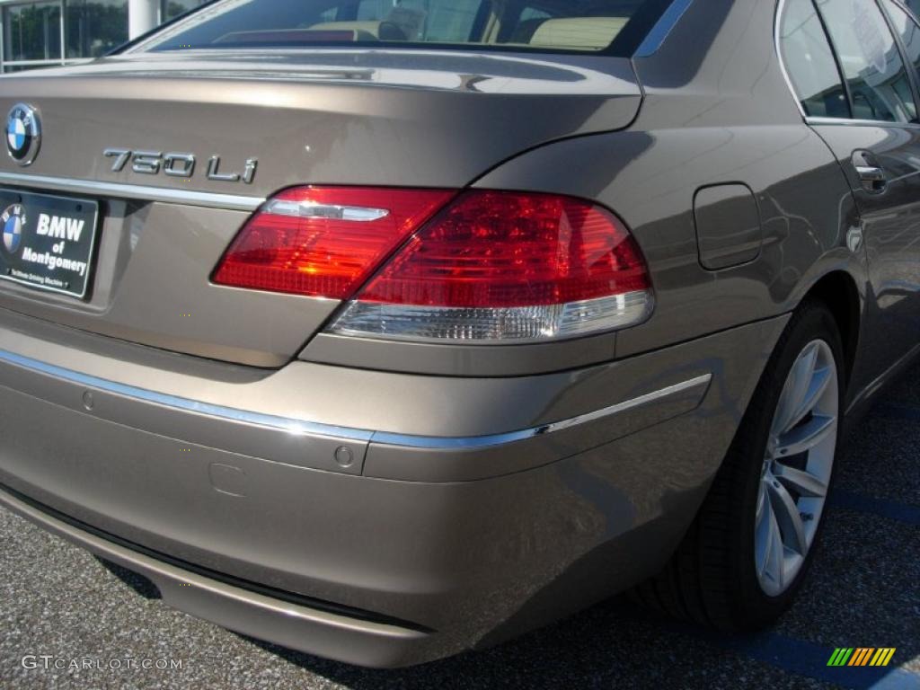 2008 7 Series 750Li Sedan - Kalahari Beige Metallic / Beige photo #10