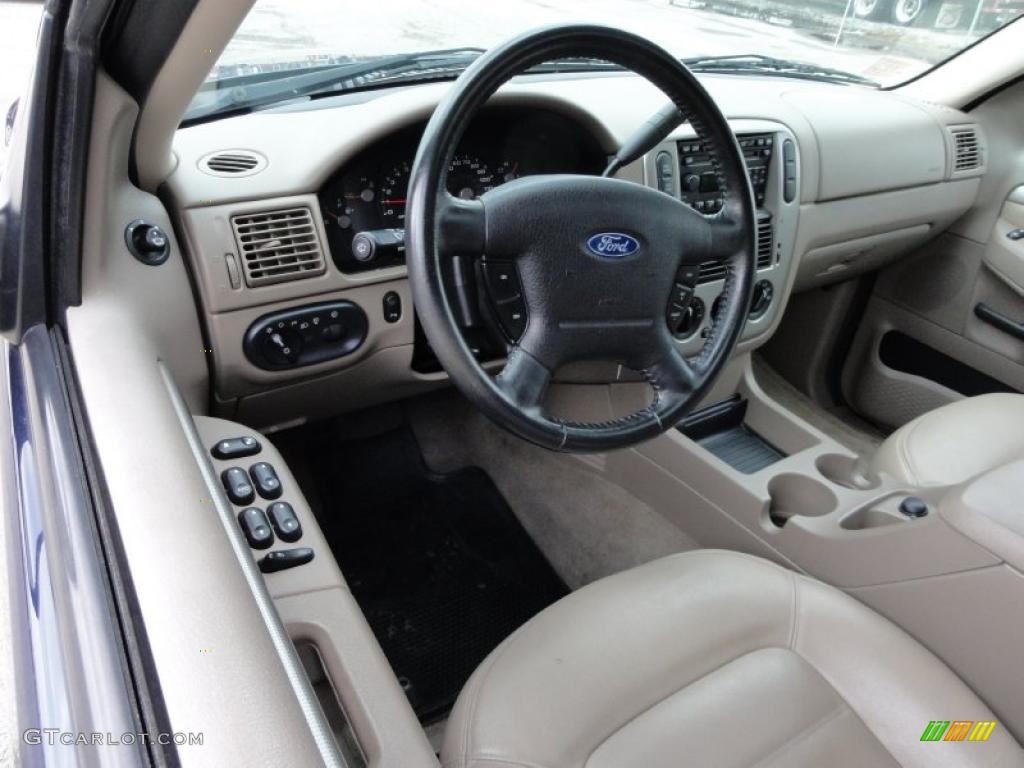 2003 Explorer XLT 4x4 - True Blue Metallic / Medium Parchment Beige photo #12