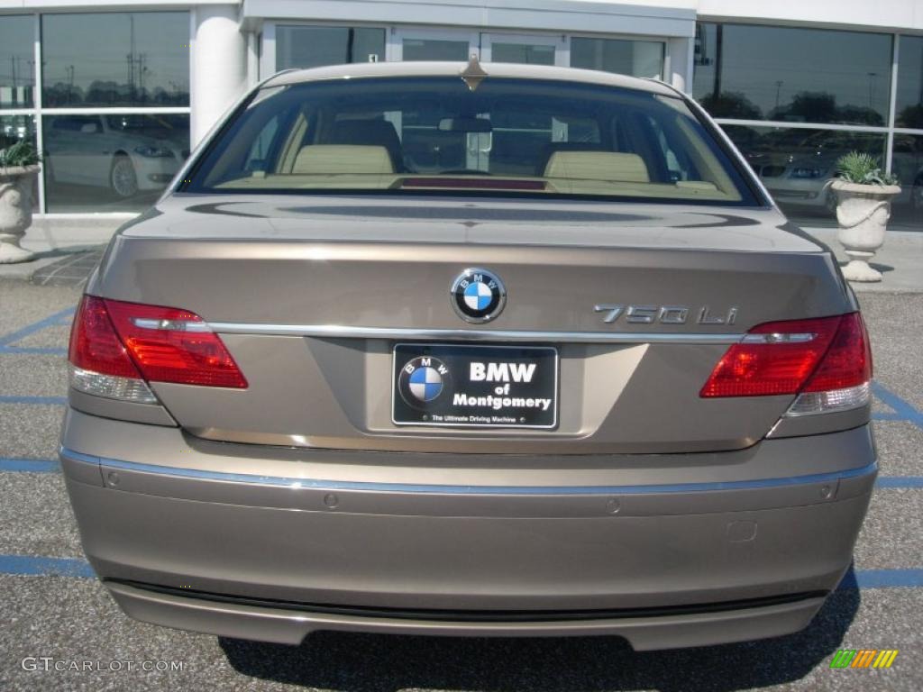 2008 7 Series 750Li Sedan - Kalahari Beige Metallic / Beige photo #12