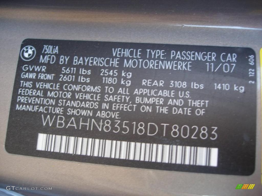 2008 7 Series 750Li Sedan - Kalahari Beige Metallic / Beige photo #23