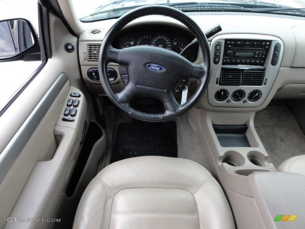 2003 Explorer XLT 4x4 - True Blue Metallic / Medium Parchment Beige photo #28