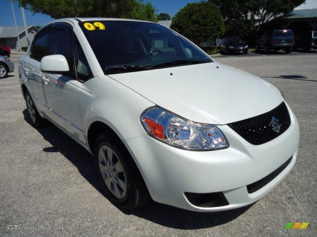 White Water Pearl 2009 Suzuki SX4 Sedan LE Exterior Photo #47515456
