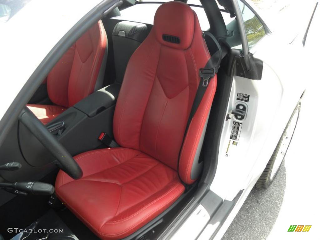 Black/Red Interior 2009 Mercedes-Benz SLK 350 Roadster Photo #47515924
