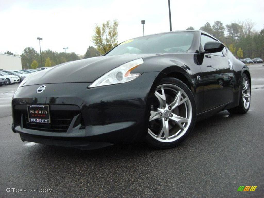 2009 370Z Sport Touring Coupe - Magnetic Black / Persimmon Leather photo #1
