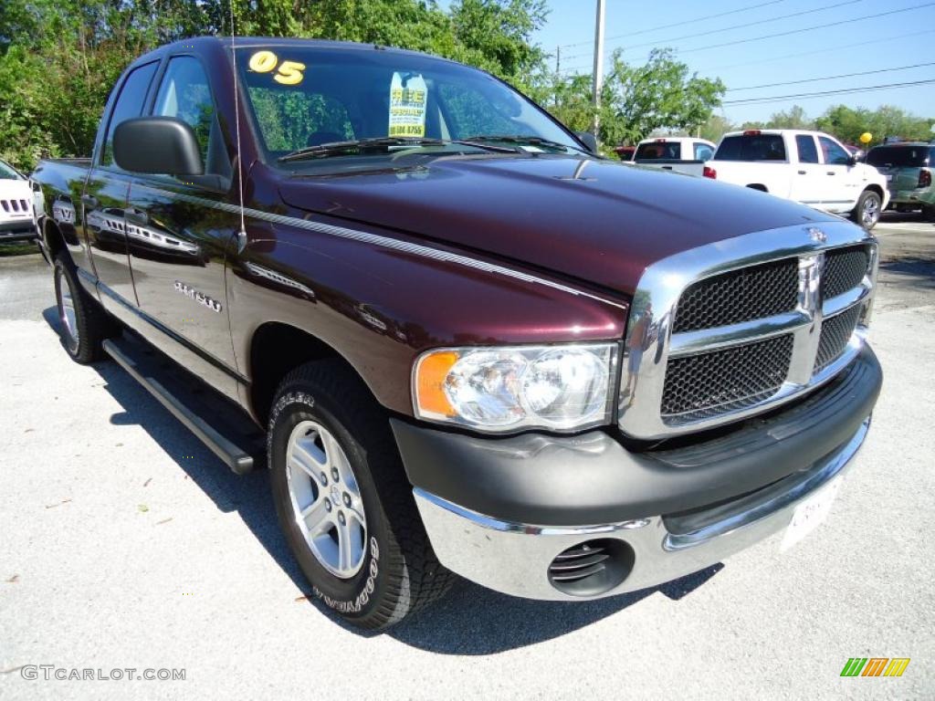 2005 Ram 1500 ST Quad Cab - Deep Molten Red Pearl / Dark Slate Gray photo #13