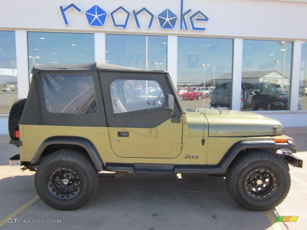 1992 Wrangler S 4x4 - Sage Green / Gray photo #4