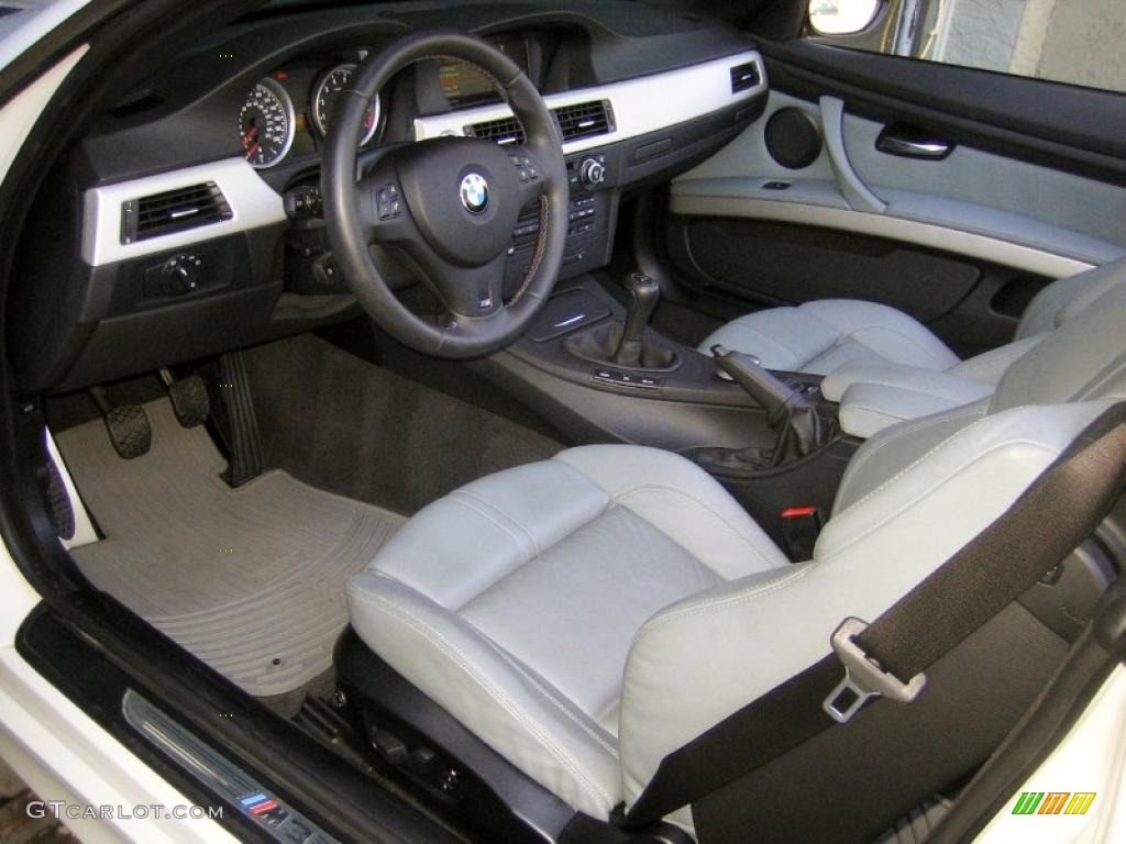 Silver Novillo Leather Interior 2008 BMW M3 Convertible Photo #47518924