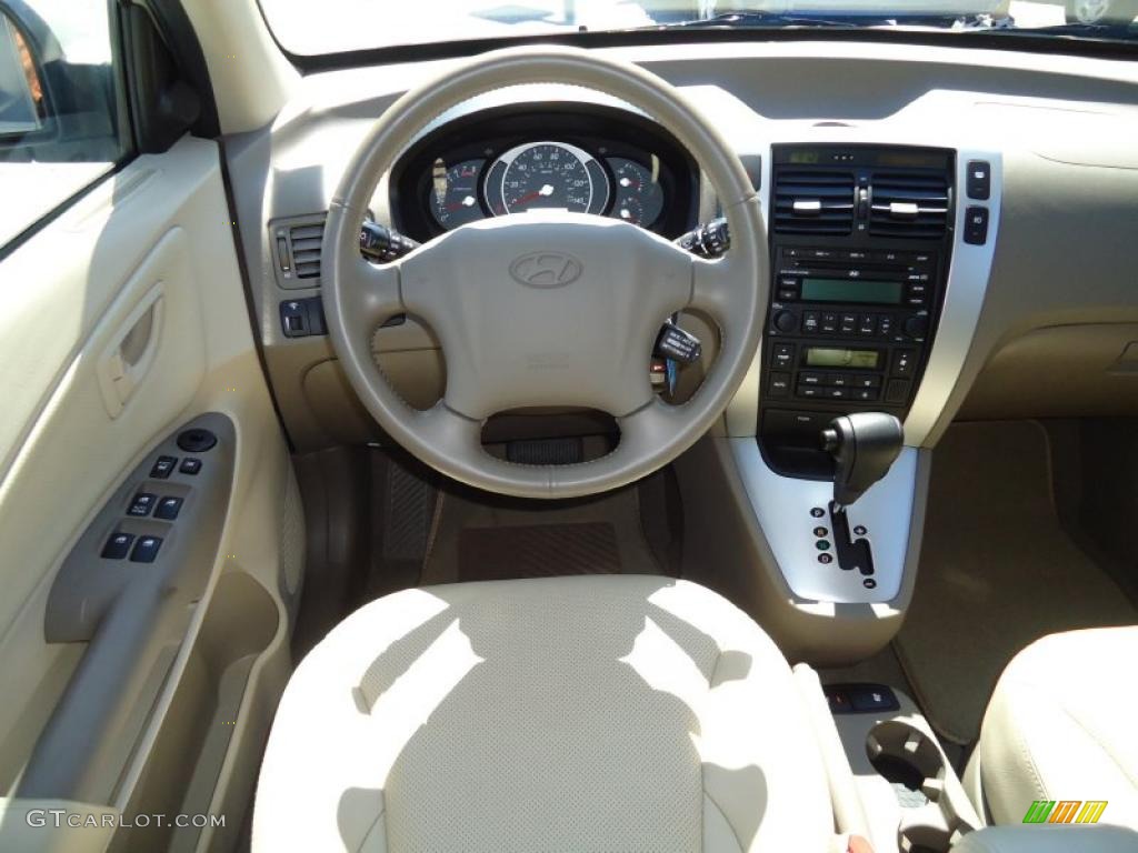 2008 Hyundai Tucson Limited Beige Dashboard Photo #47519698
