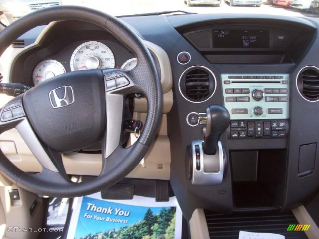 2009 Honda Pilot EX 4WD Beige Dashboard Photo #47521393