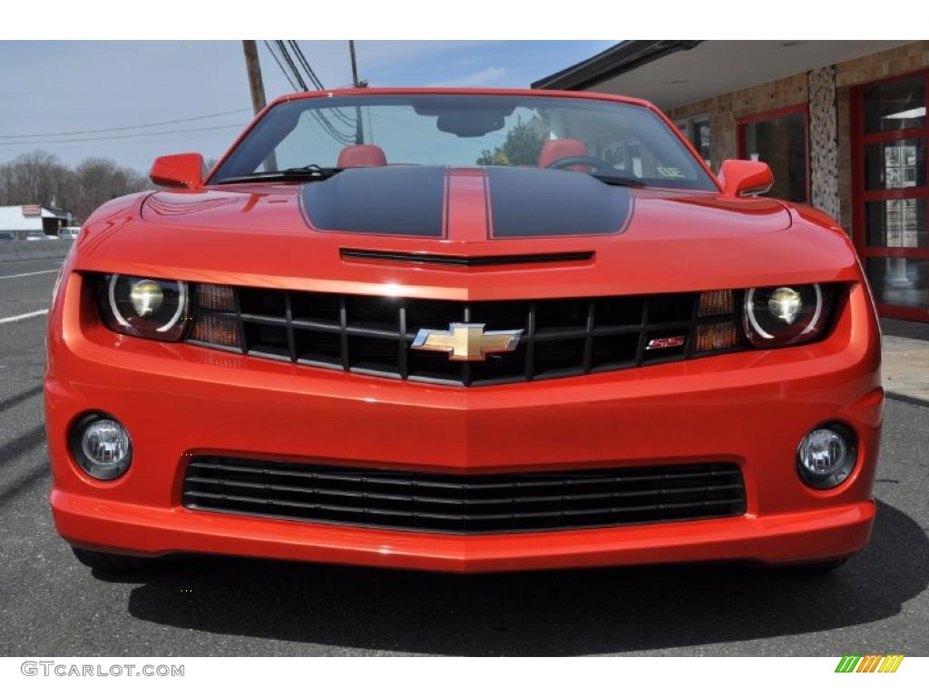 Inferno Orange Metallic 2011 Chevrolet Camaro SS/RS Convertible Exterior Photo #47522863