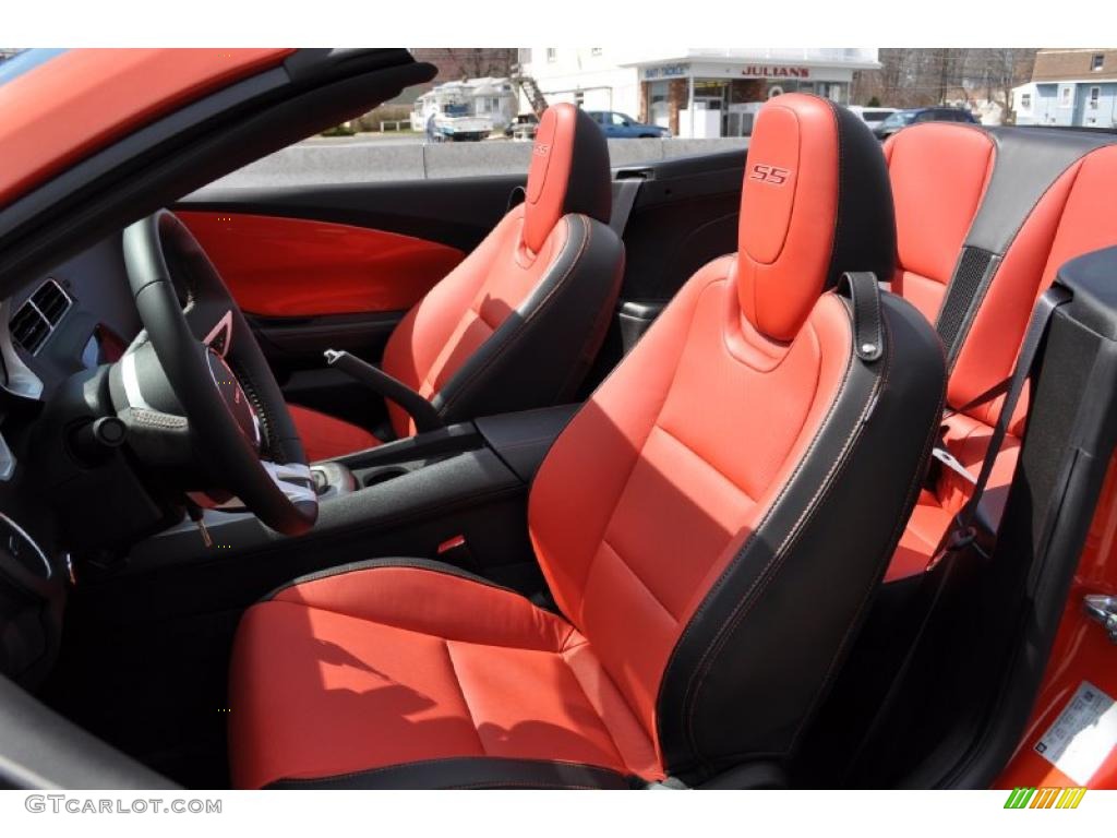 Inferno Orange/Black Interior 2011 Chevrolet Camaro SS/RS Convertible Photo #47522881