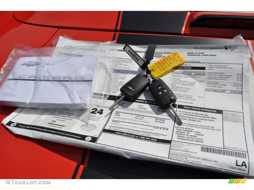 2011 Chevrolet Camaro SS/RS Convertible Window Sticker Photo #47523142