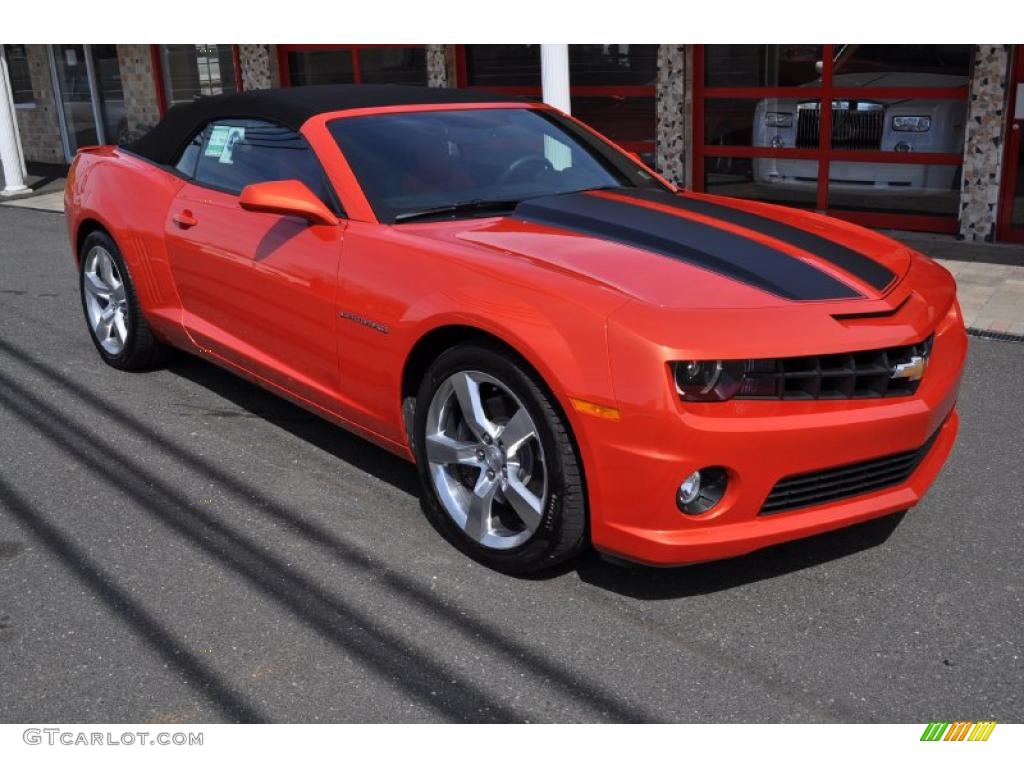 Inferno Orange Metallic 2011 Chevrolet Camaro SS/RS Convertible Exterior Photo #47523154