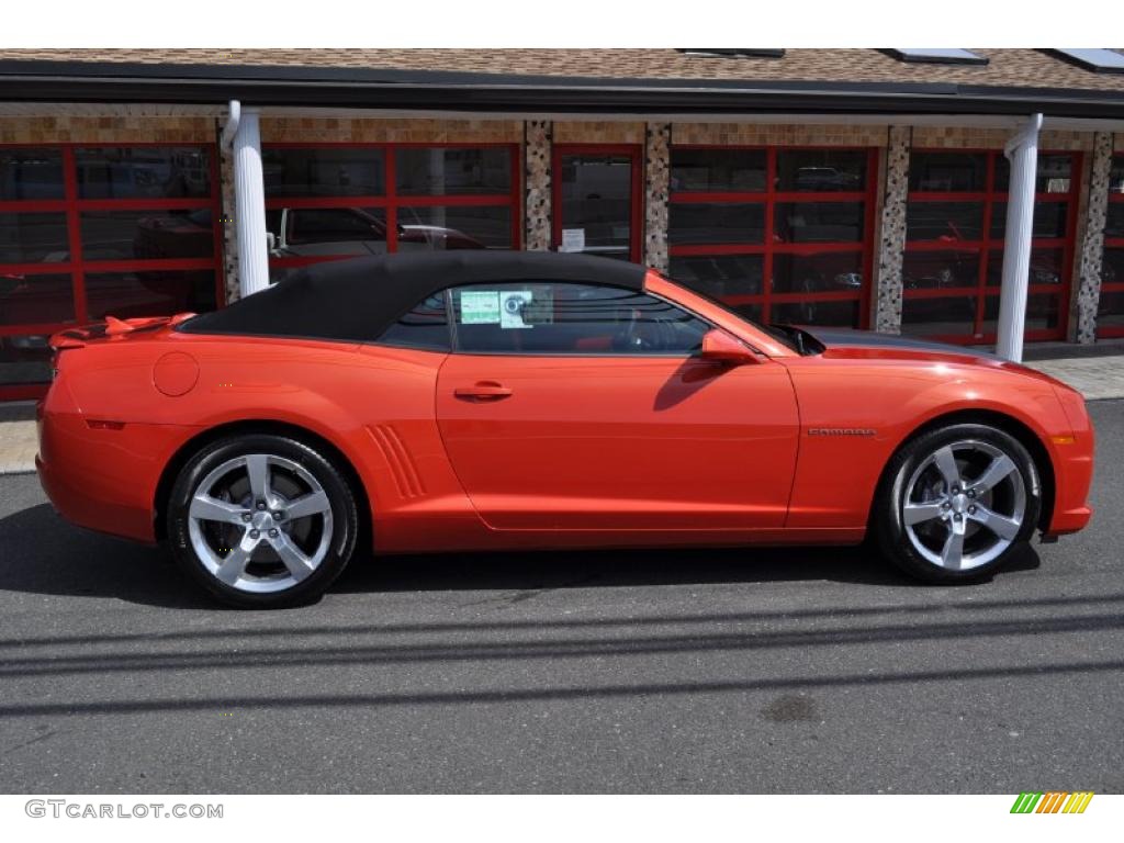 Inferno Orange Metallic 2011 Chevrolet Camaro SS/RS Convertible Exterior Photo #47523163