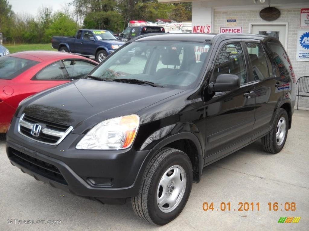2004 CR-V LX 4WD - Nighthawk Black Pearl / Black photo #3