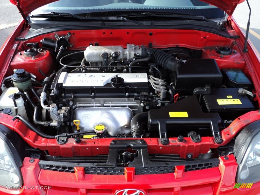 2005 Hyundai Accent GLS Coupe 1.6 Liter DOHC 16 Valve 4 Cylinder Engine Photo #47524858
