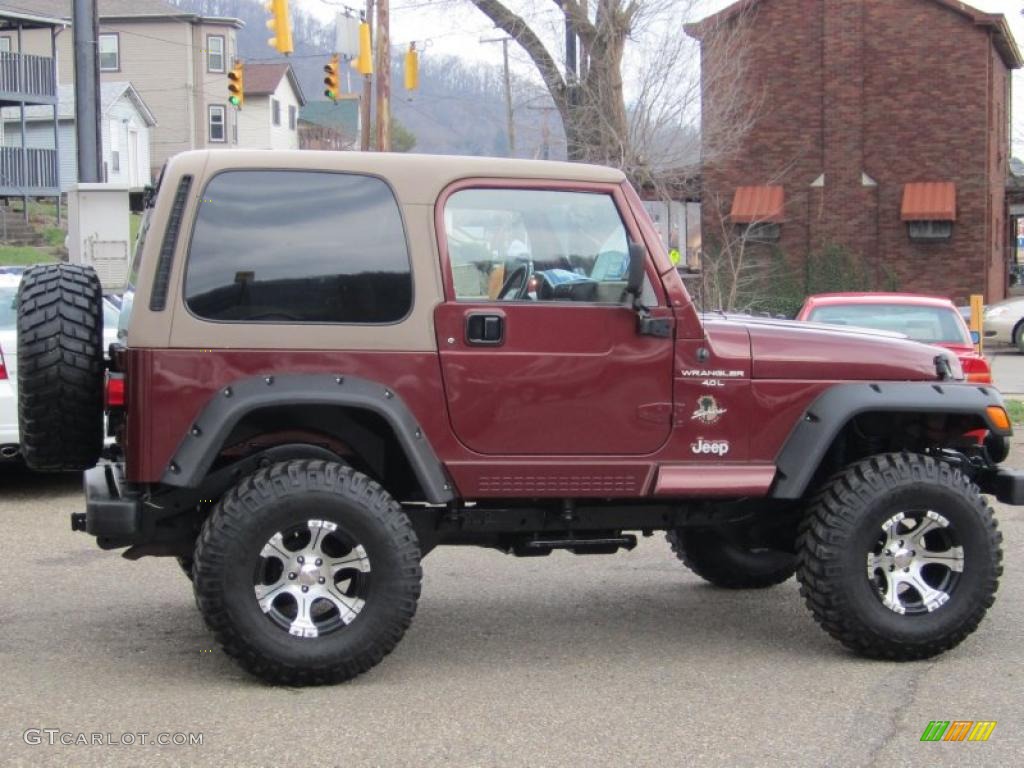2001 Wrangler Sahara 4x4 - Sienna Pearl / Camel/Dark Green photo #6