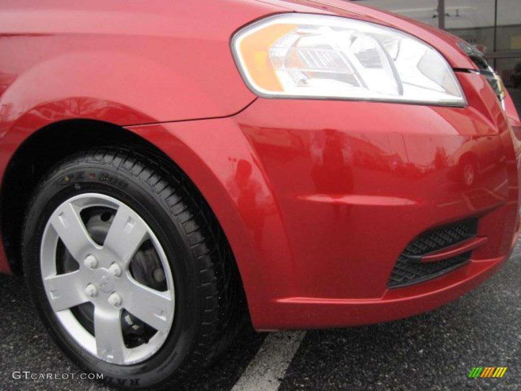 2010 Aveo LT Sedan - Sport Red / Charcoal photo #4