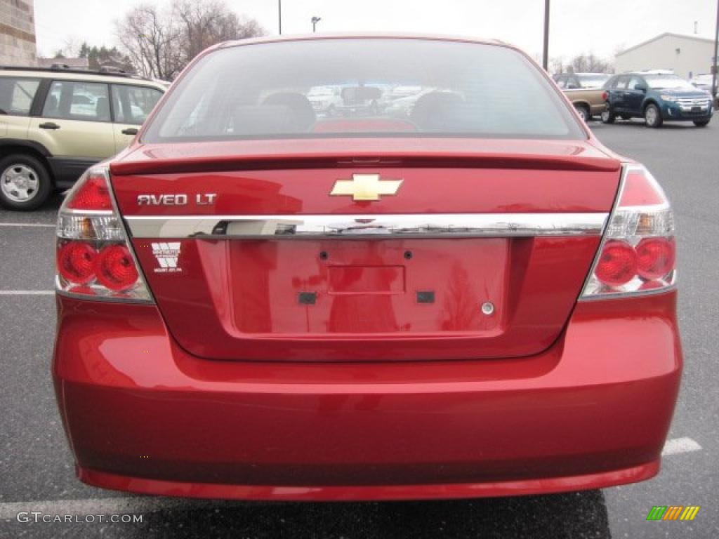 2010 Aveo LT Sedan - Sport Red / Charcoal photo #8