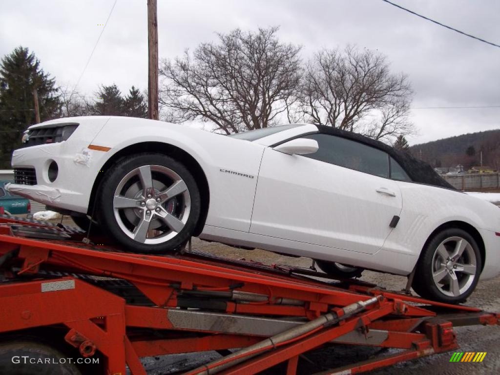 2011 Camaro SS/RS Convertible - Summit White / Inferno Orange/Black photo #1