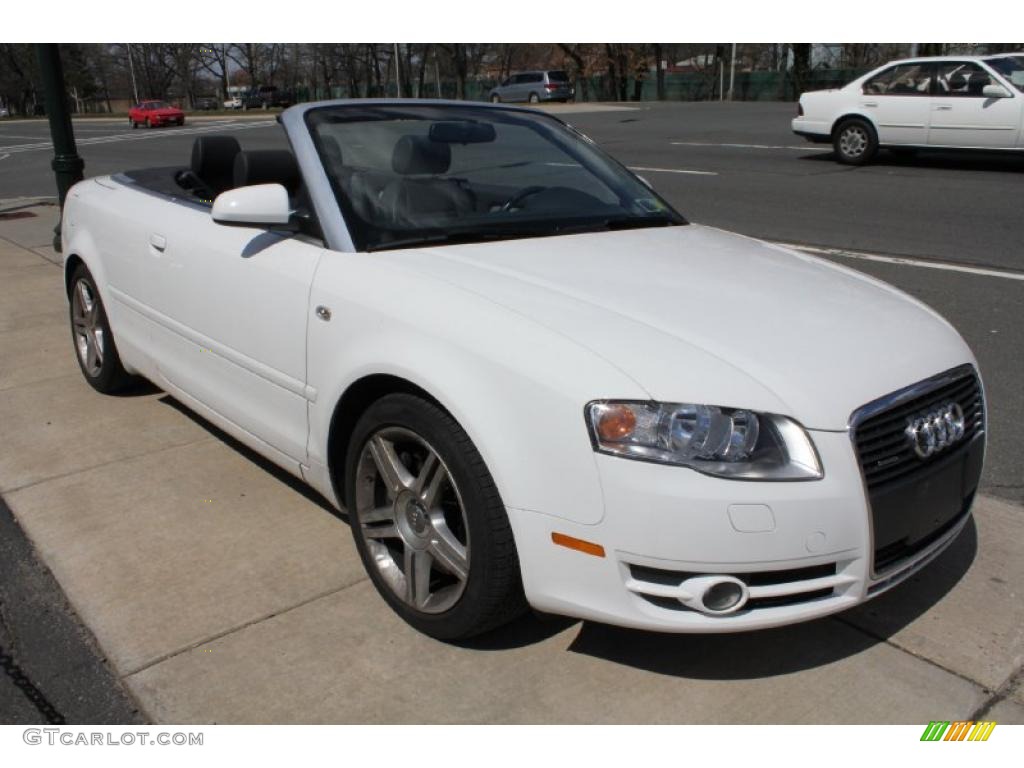 2008 A4 2.0T quattro Cabriolet - Ibis White / Black photo #6