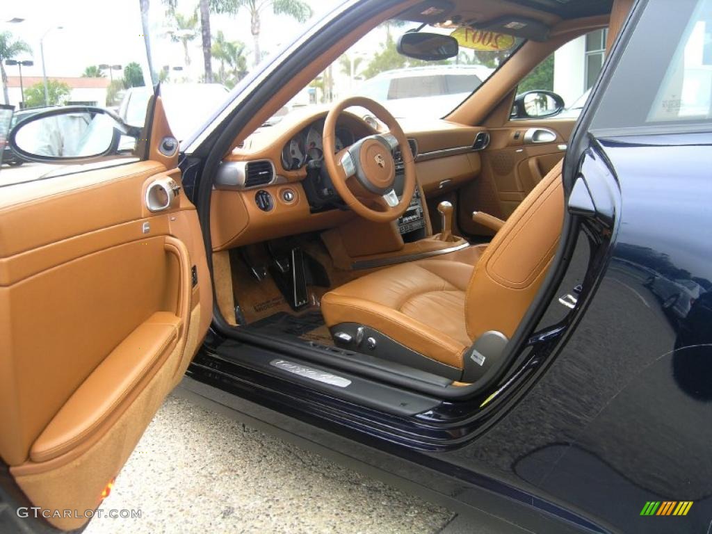 Natural Leather Brown Interior 2007 Porsche 911 Targa 4S Photo #47531764