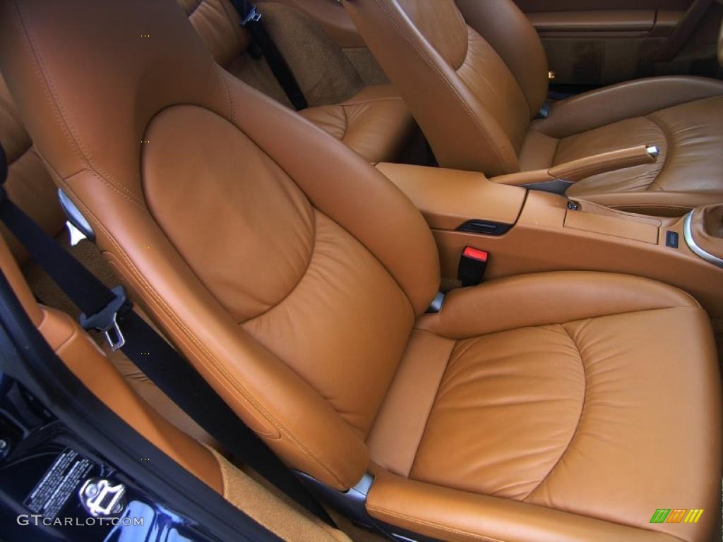 Natural Leather Brown Interior 2007 Porsche 911 Targa 4S Photo #47531839