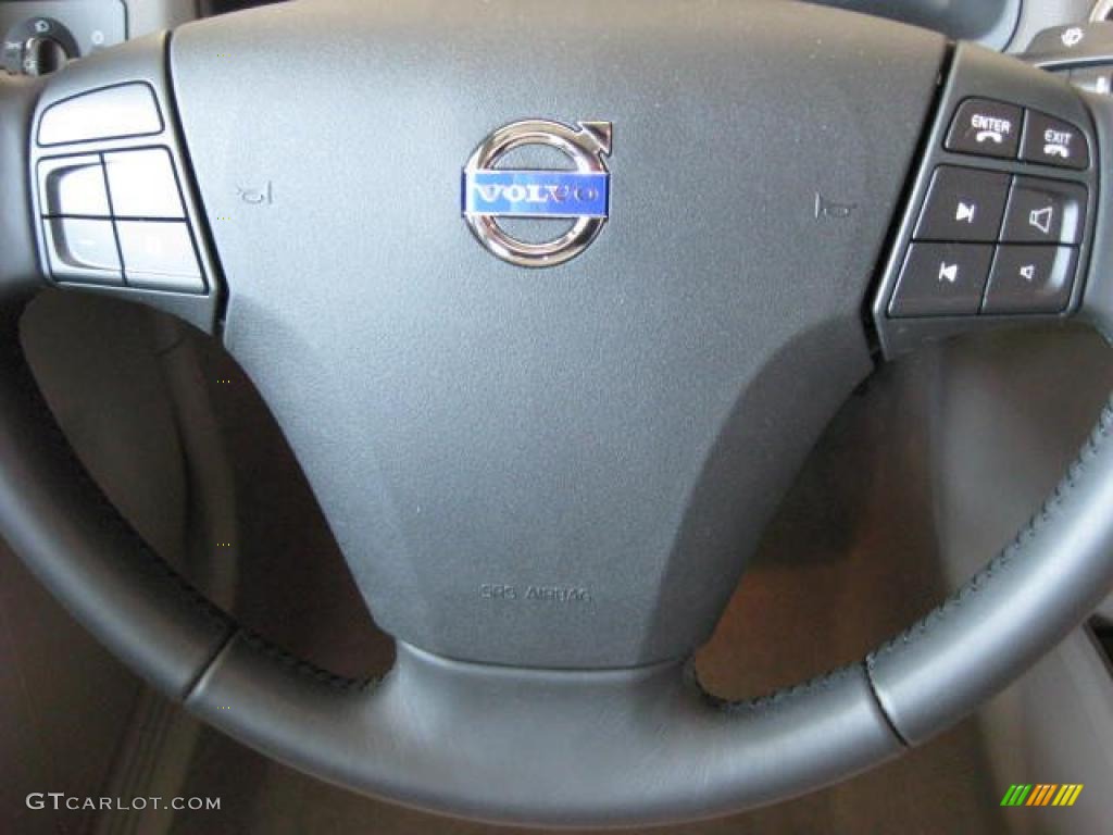 2011 Volvo S40 T5 Umbra/Calcite Leather Steering Wheel Photo #47532947